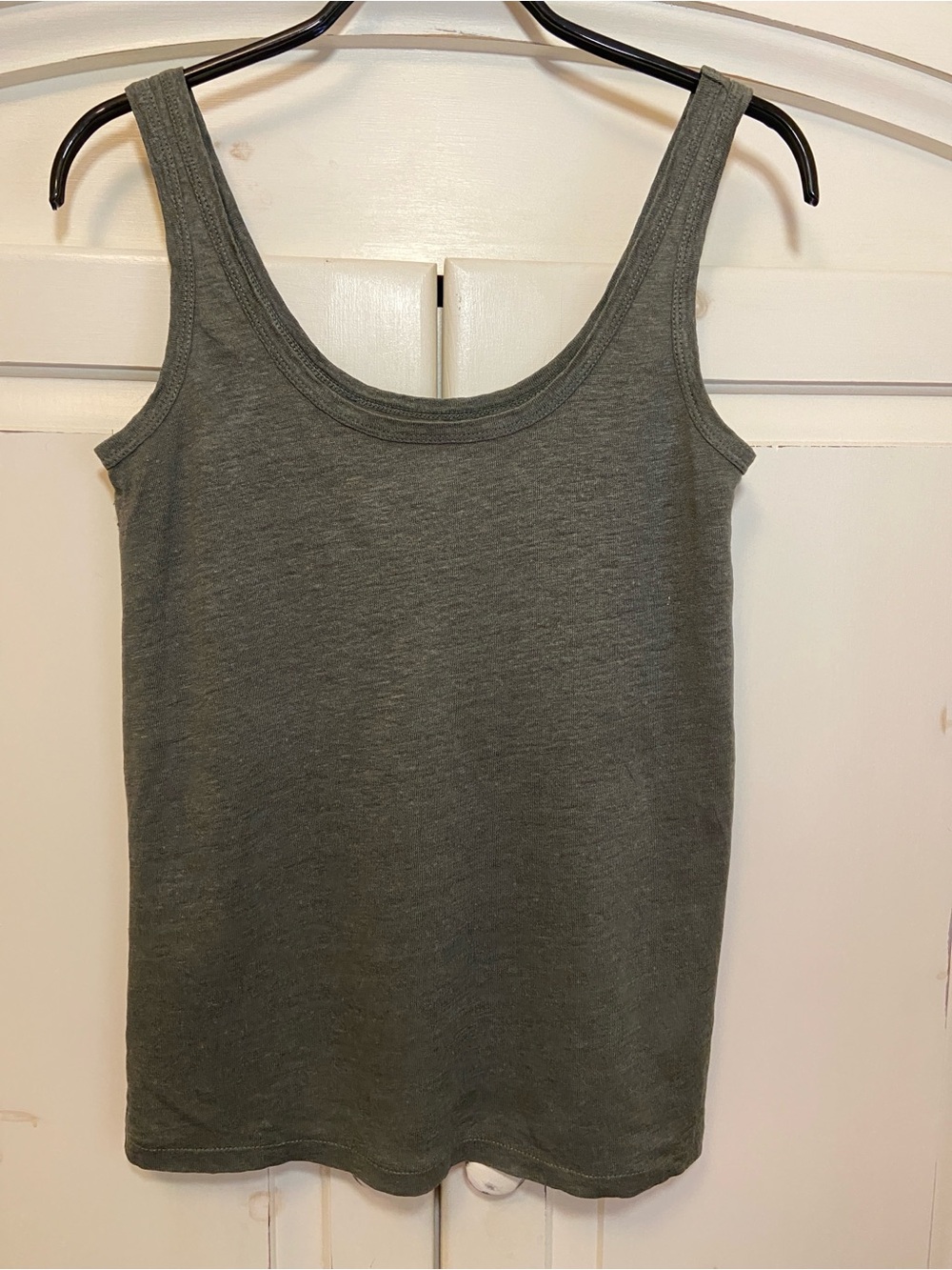 J. Crew Linen Tank Top - Olive